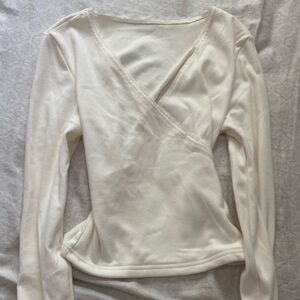 Cream V-Neck Sweater